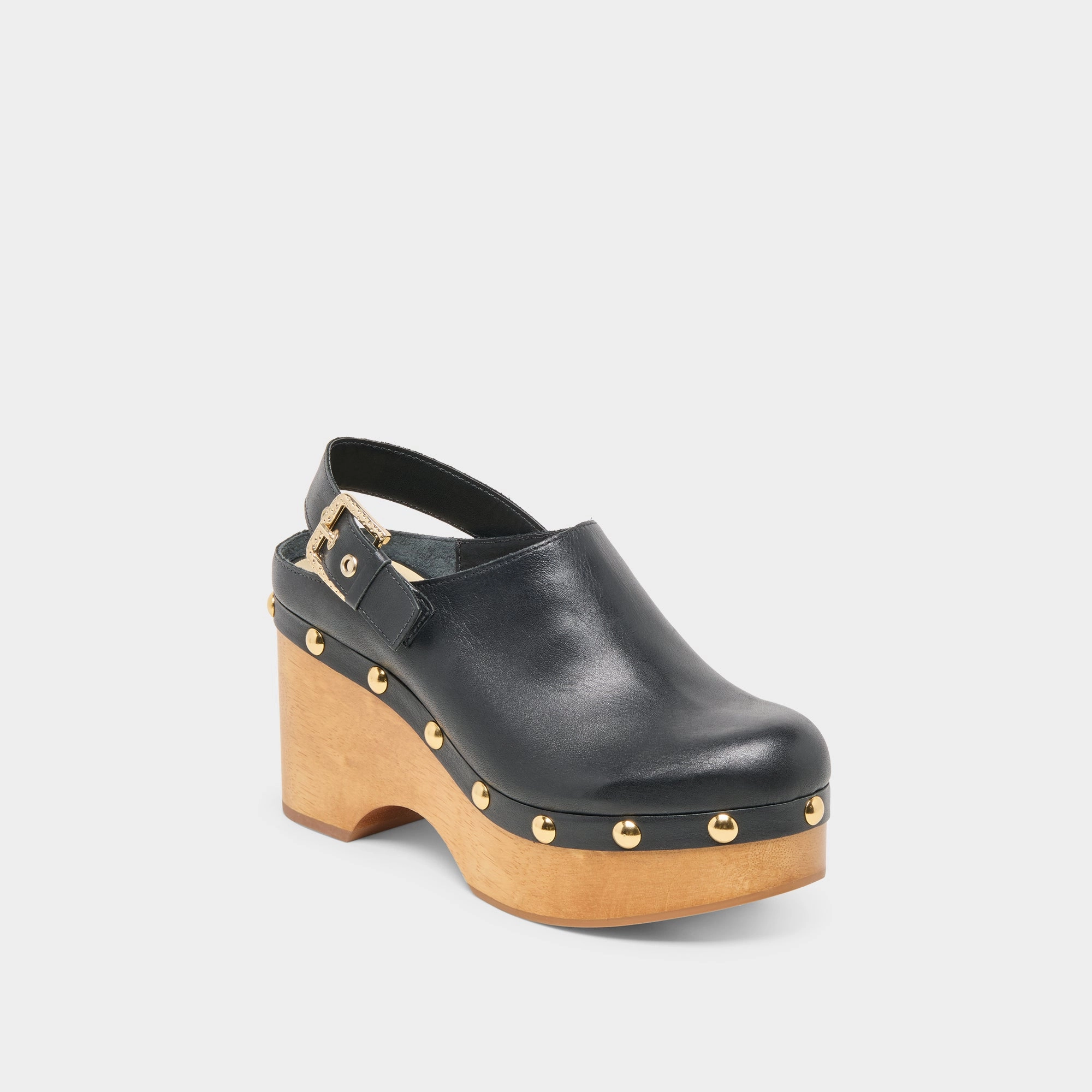 Stable Grip Milan Chic ADELAN CLOGS BLACK LEATHER