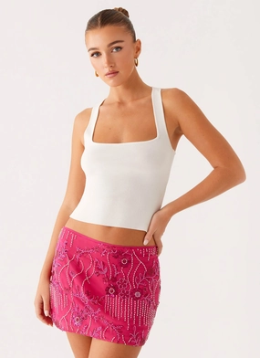 Adored By You Mini Skirt - Fuchsia Relaxed Mood