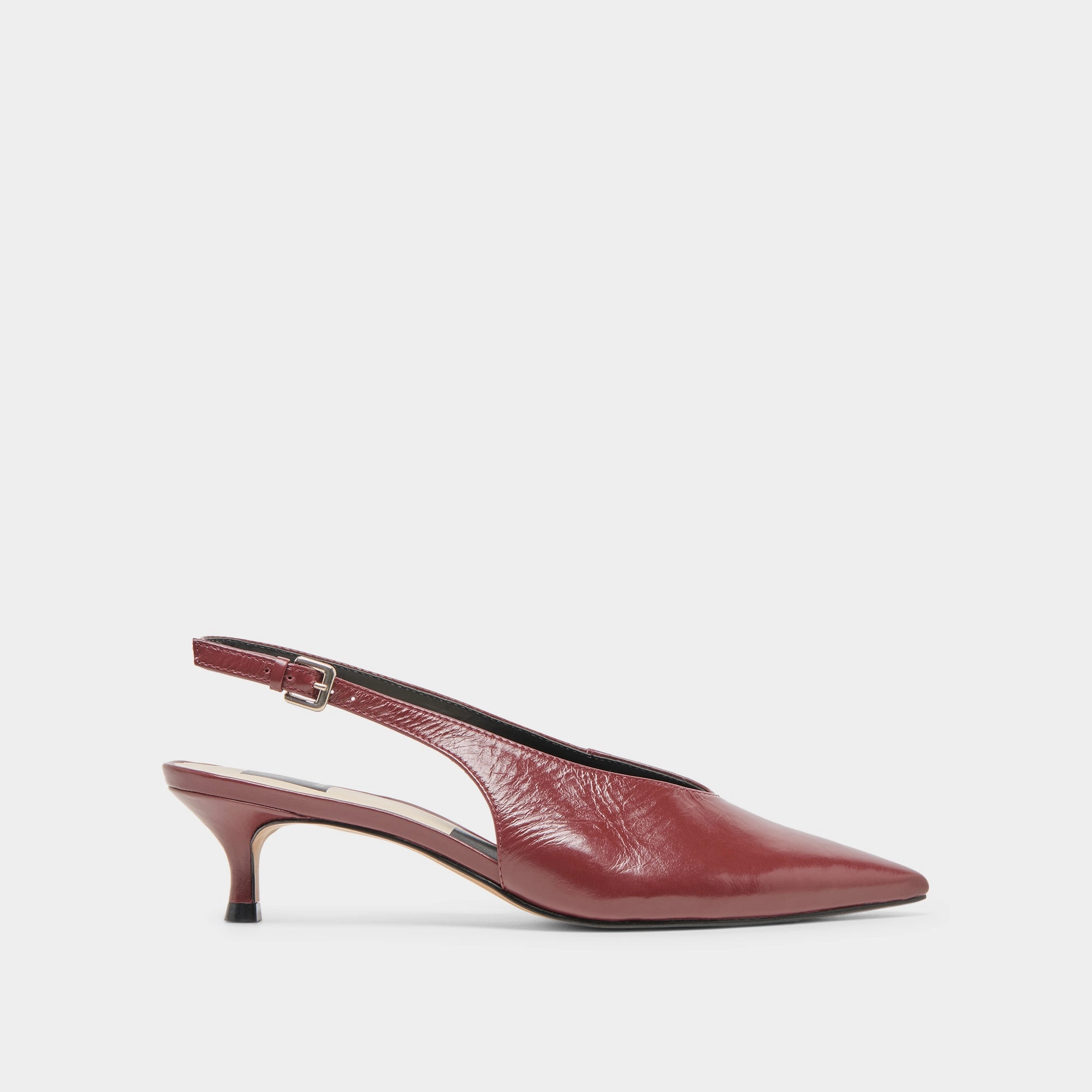 ALENNA HEELS OXBLOOD CRINKLE PATENT Anti Slip Premium Footwear
