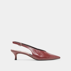 ALENNA HEELS OXBLOOD CRINKLE PATENT Anti Slip Premium Footwear