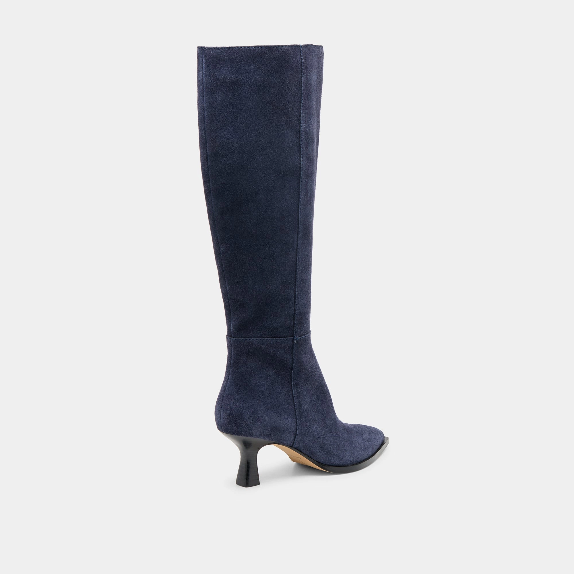Structured Fit Crisp Look AUGGIE WIDE CALF BOOTS NAVY SUEDE