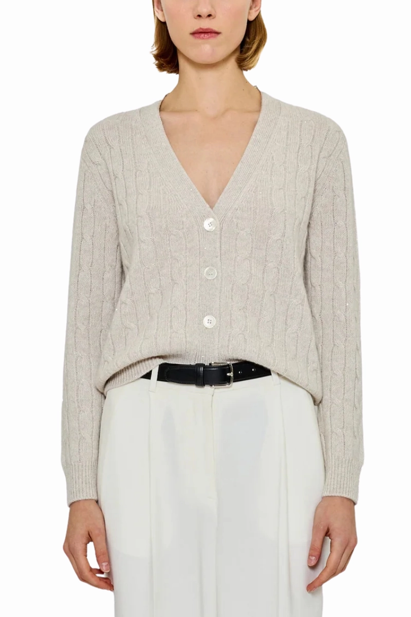 Lane Cardigan Breathable Open Weave Layered Warmth