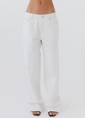 Timeless Piece Keanna Low Rise Denim Jeans - Ivory