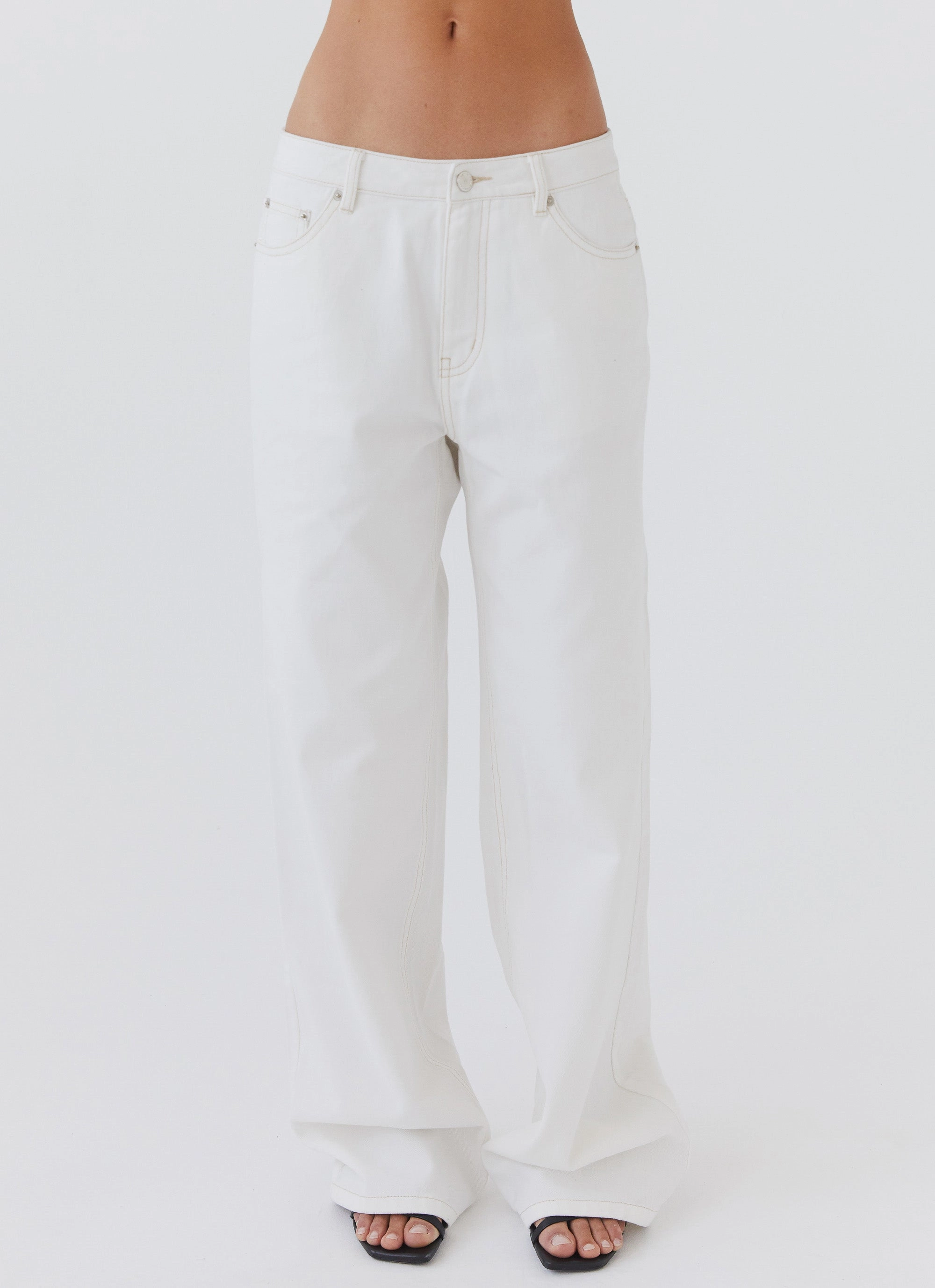 Timeless Piece Keanna Low Rise Denim Jeans - Ivory