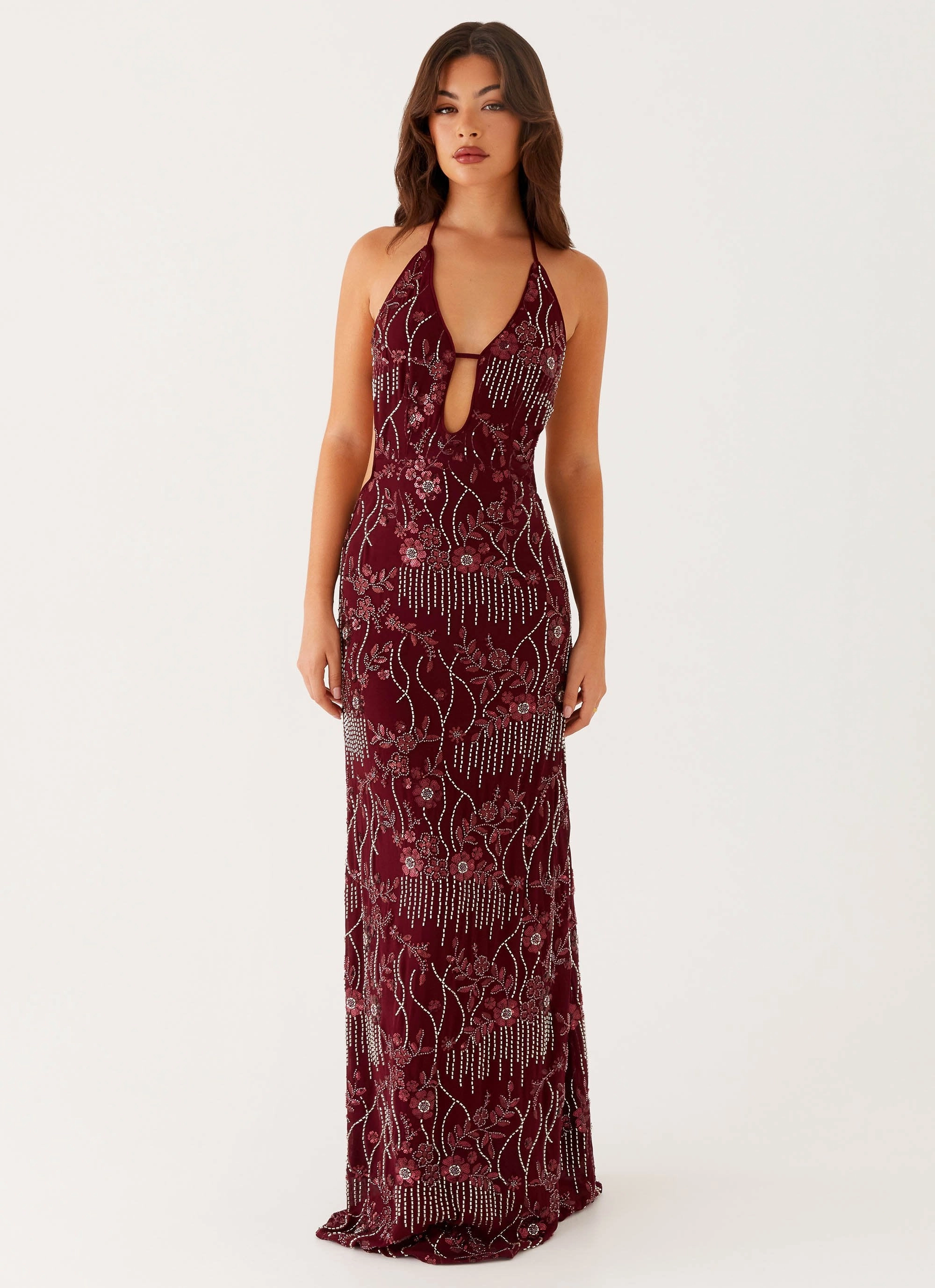 Summer-Season Casual Comfort All For Love Maxi Dress - Burgundy