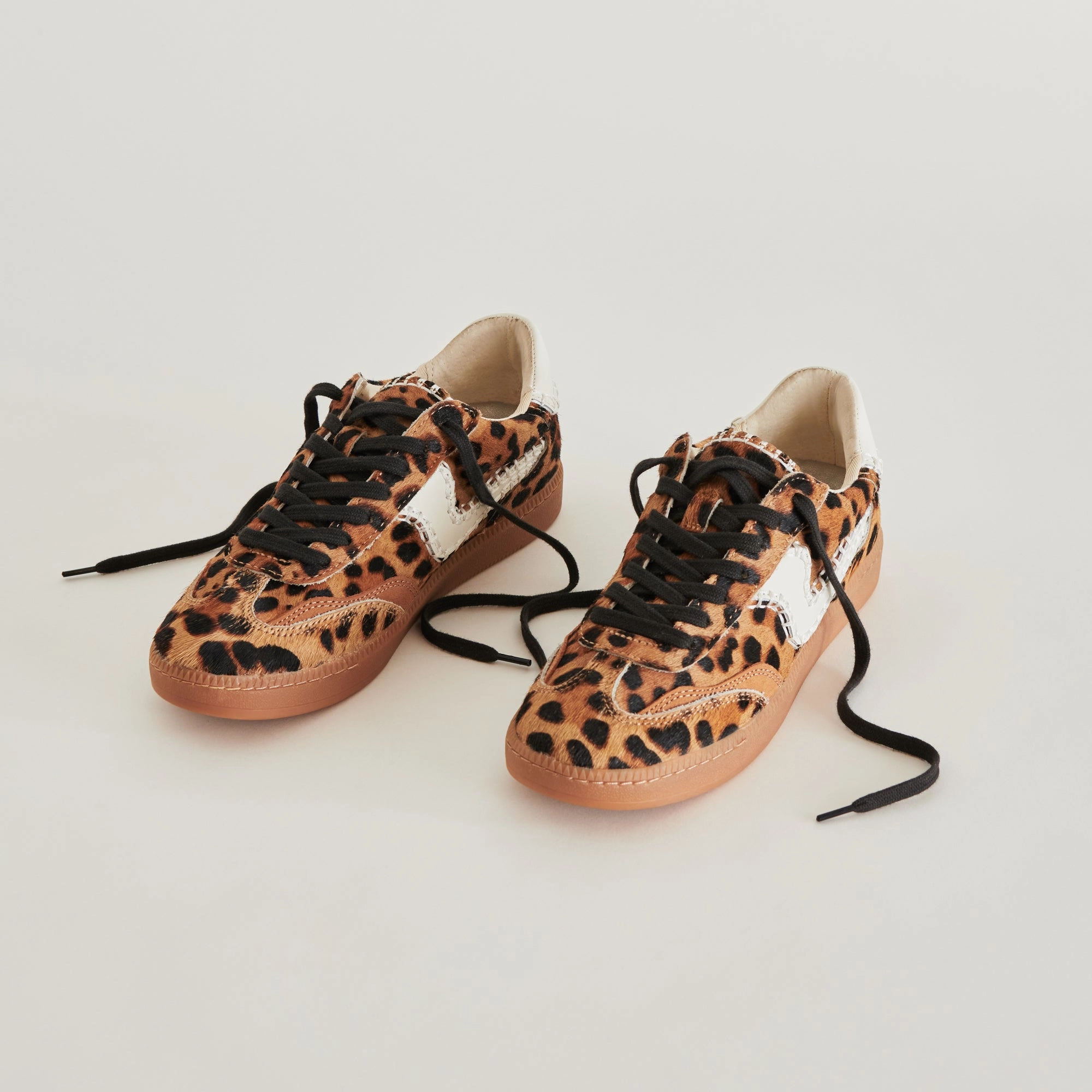 NOTICE STITCH SNEAKERS DK LEOPARD CALF HAIR Lace Up Closure Systems StylishAppearance
