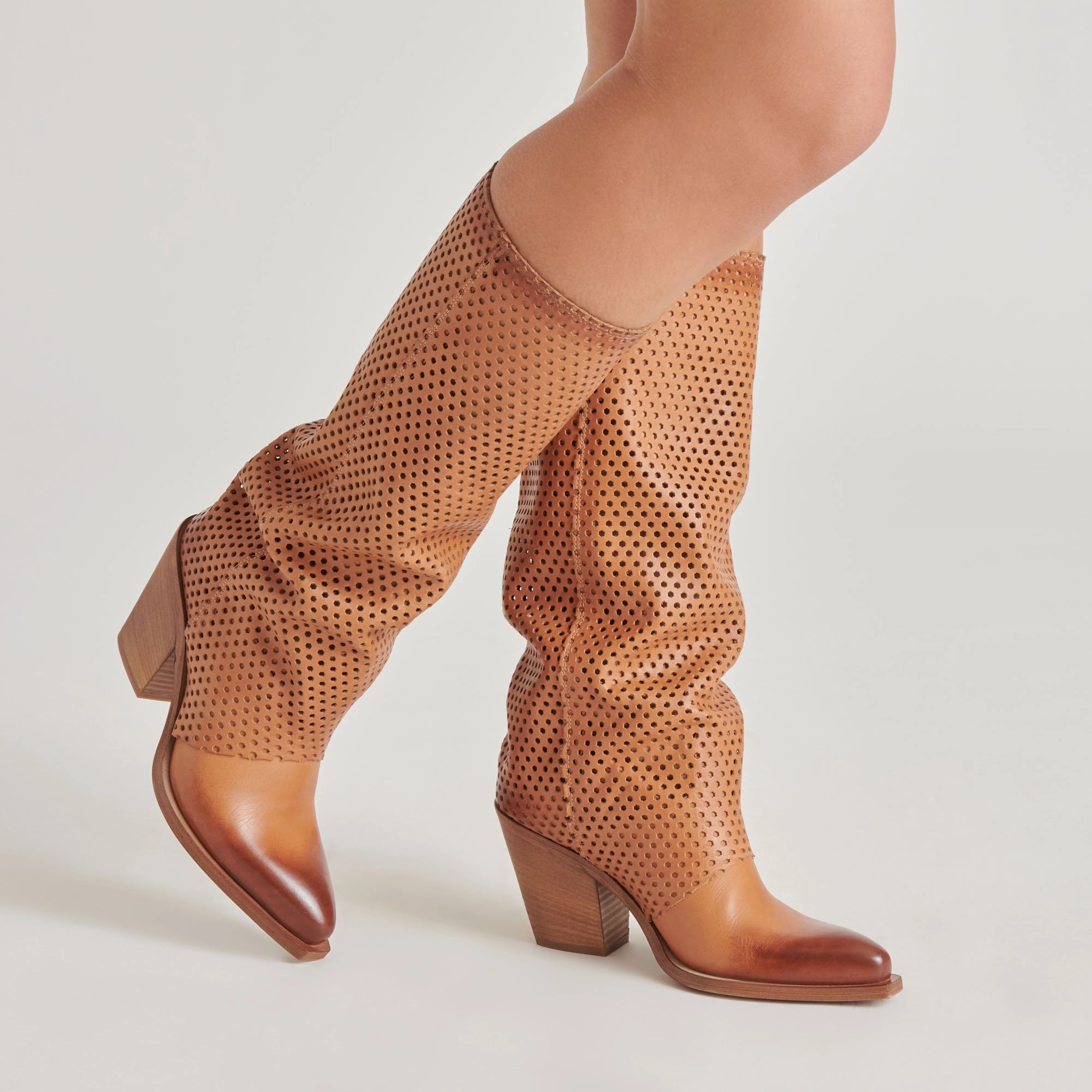 BOONE BOOTS COGNAC LEATHER Comfortable compression