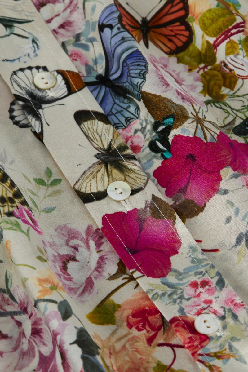 Dani Silk Blouse Plus Size Glossy Texture