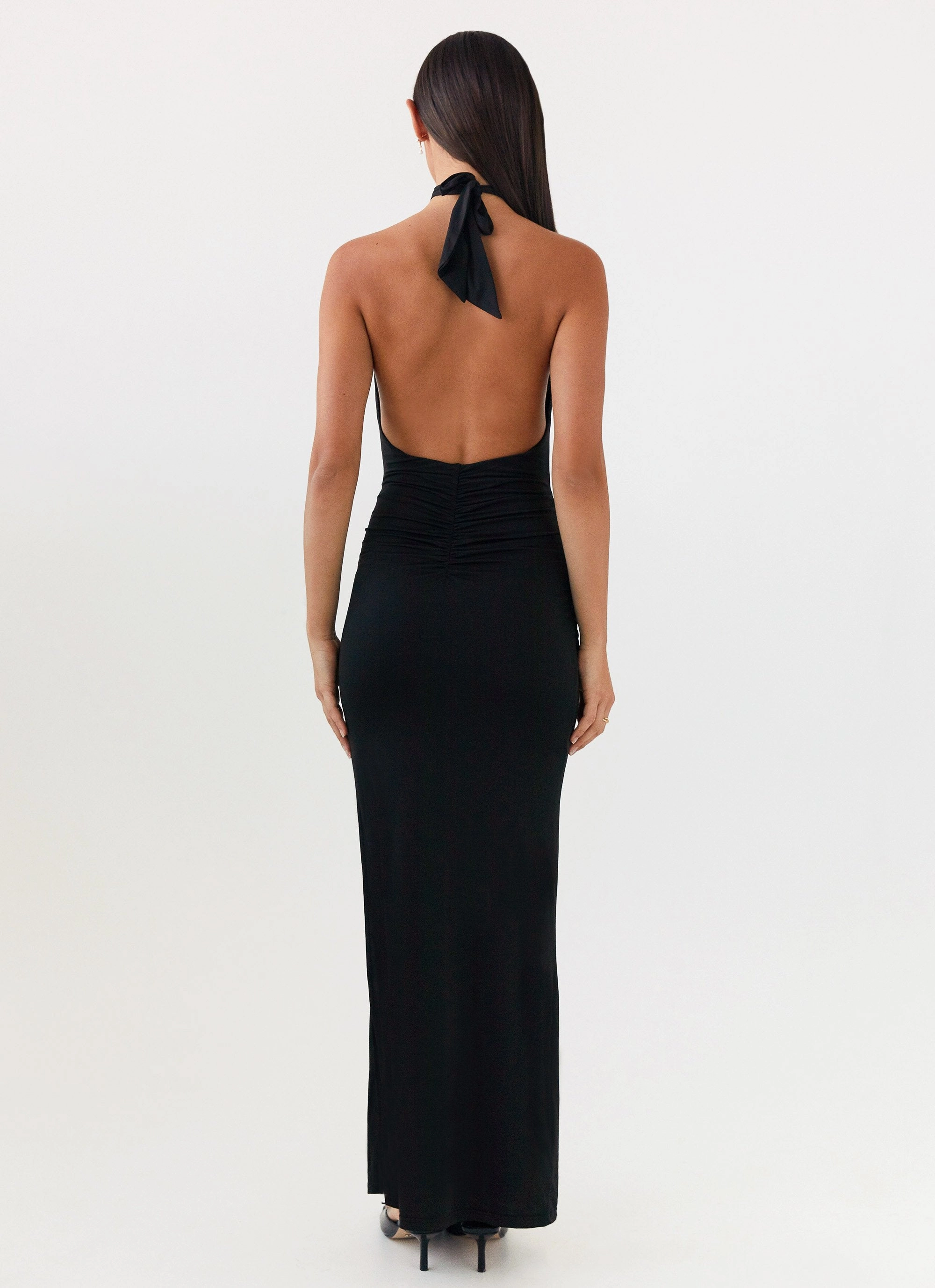 Dreamy Flow spring fresh Samara Halterneck Maxi Dress - Black