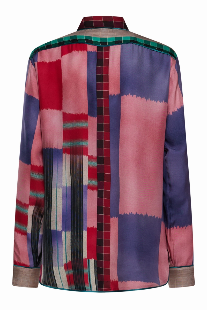 Gym Appropriate youth trend Aloe Printed Silk Shirt