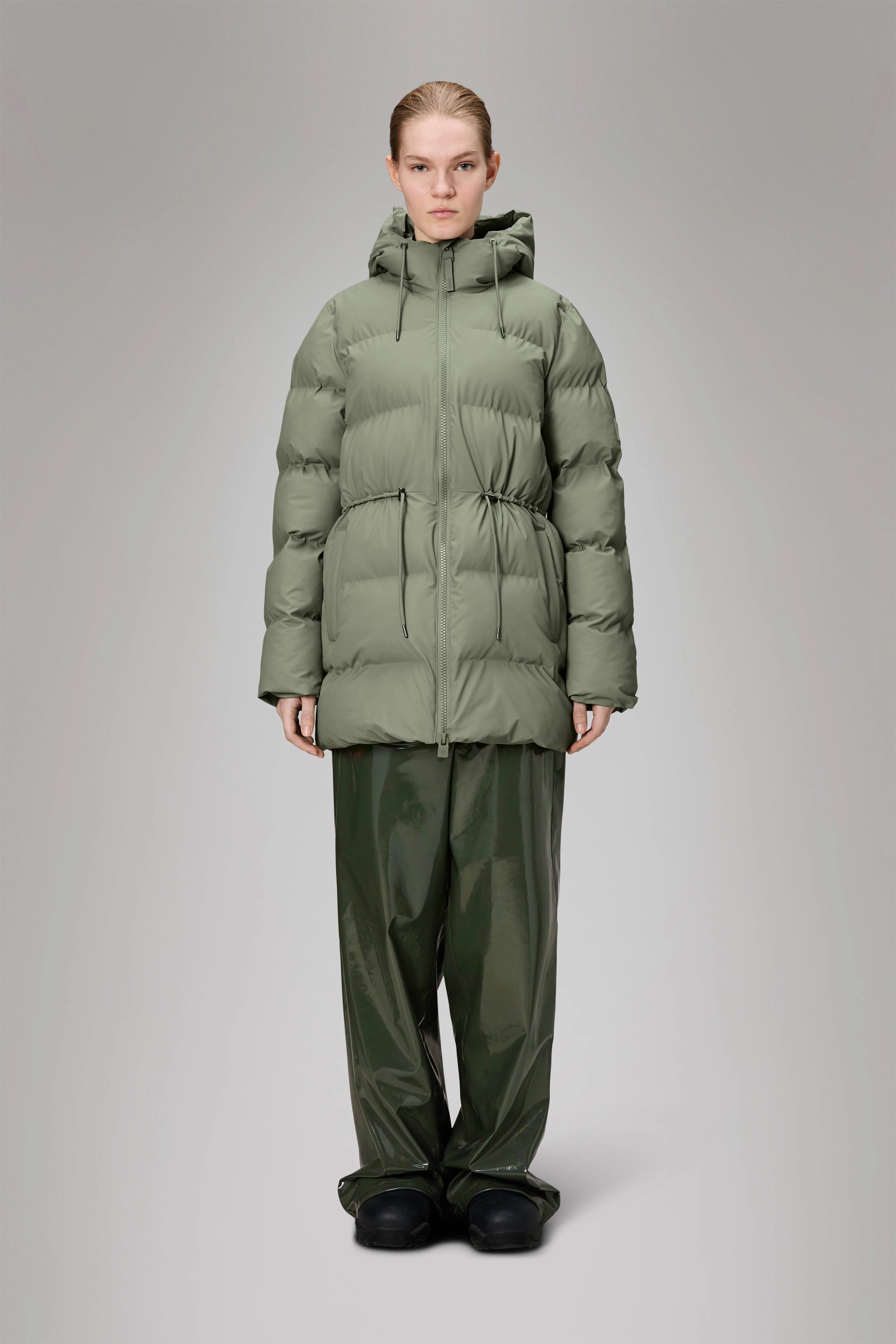 Noise Reduciting Fabric Flexible Fit Alta Long Puffer String W Jacket