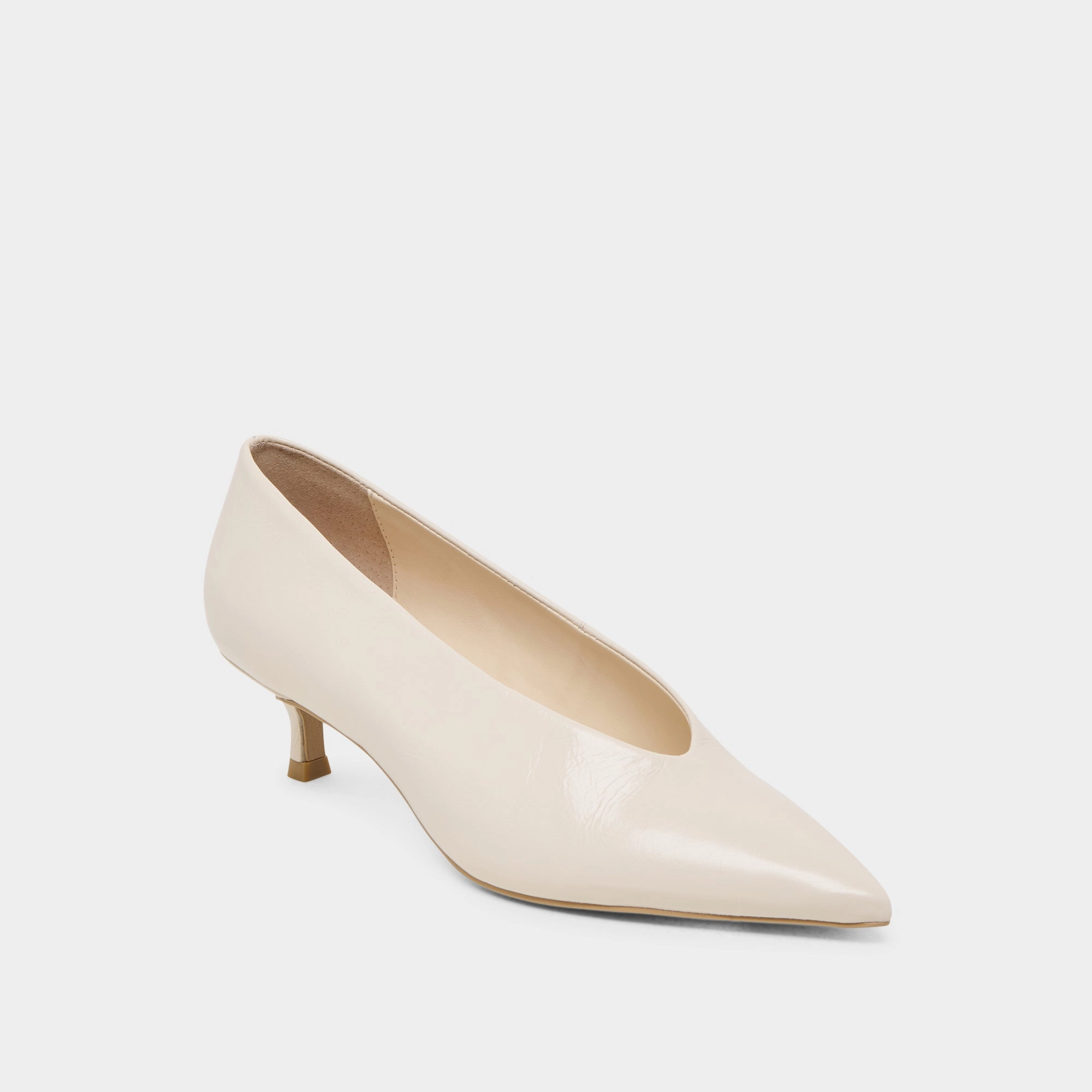 ALWYN HEELS BONE CRINKLE PATENT Shock Ease Heel Height