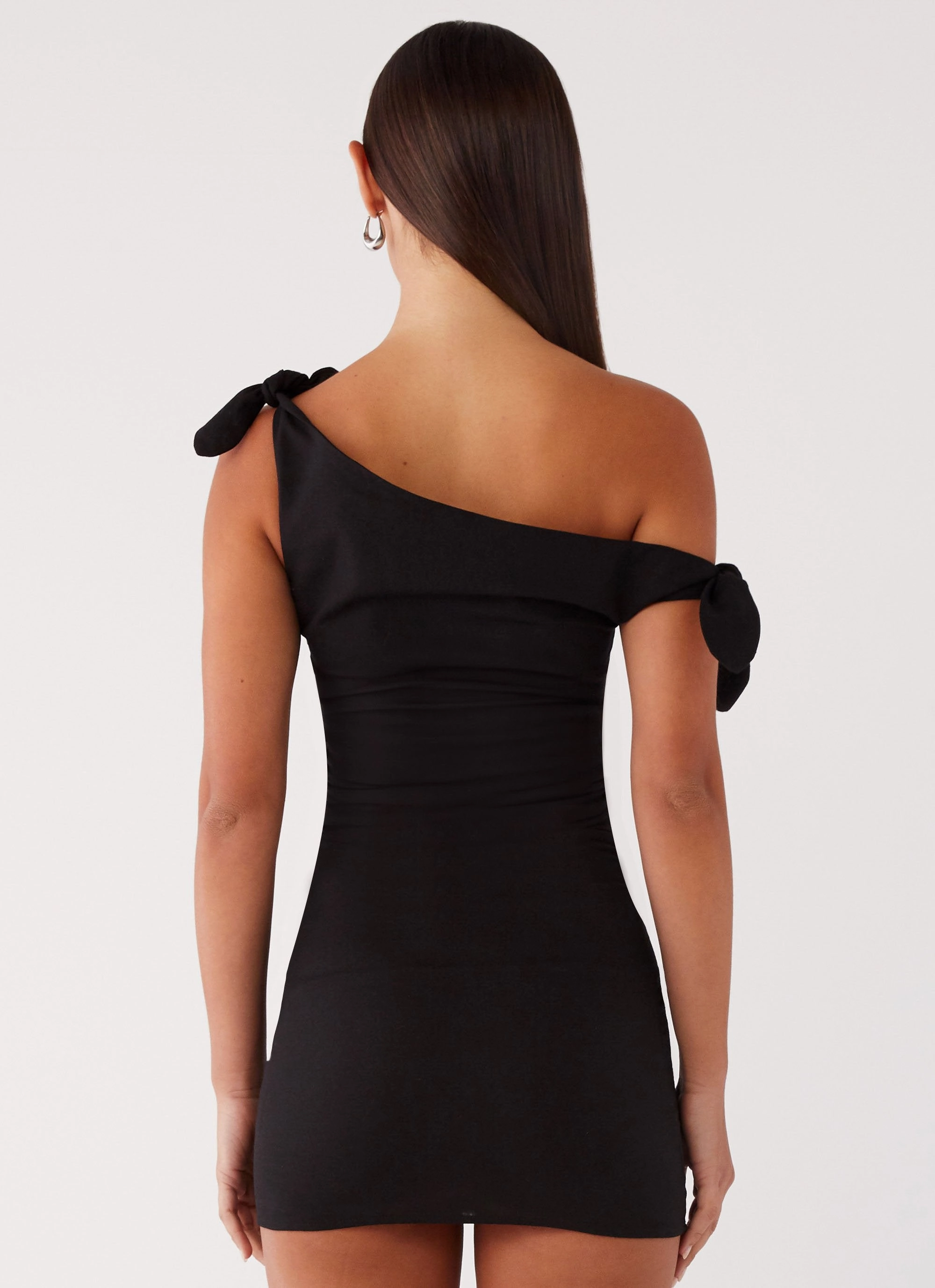 Amazonia Linen Mini Dress - Black Feather Light Effortless Mood