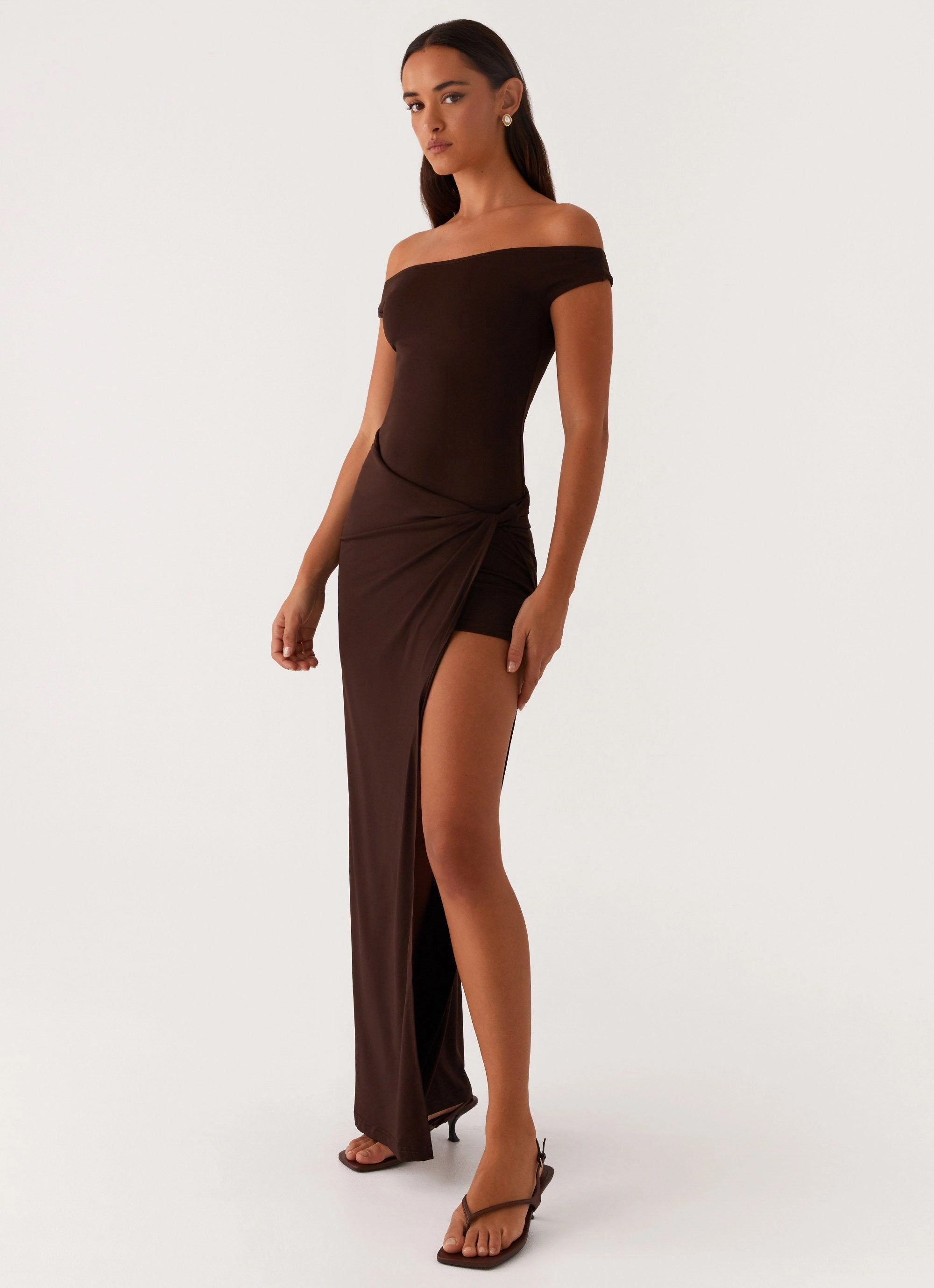 Amerie Maxi Dress - Chocolate Travel-Style Pure Aesthetic