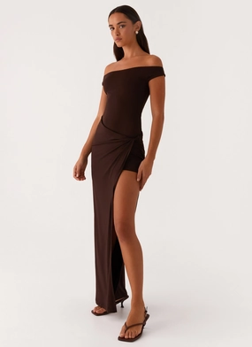 Amerie Maxi Dress - Chocolate Travel-Style Pure Aesthetic