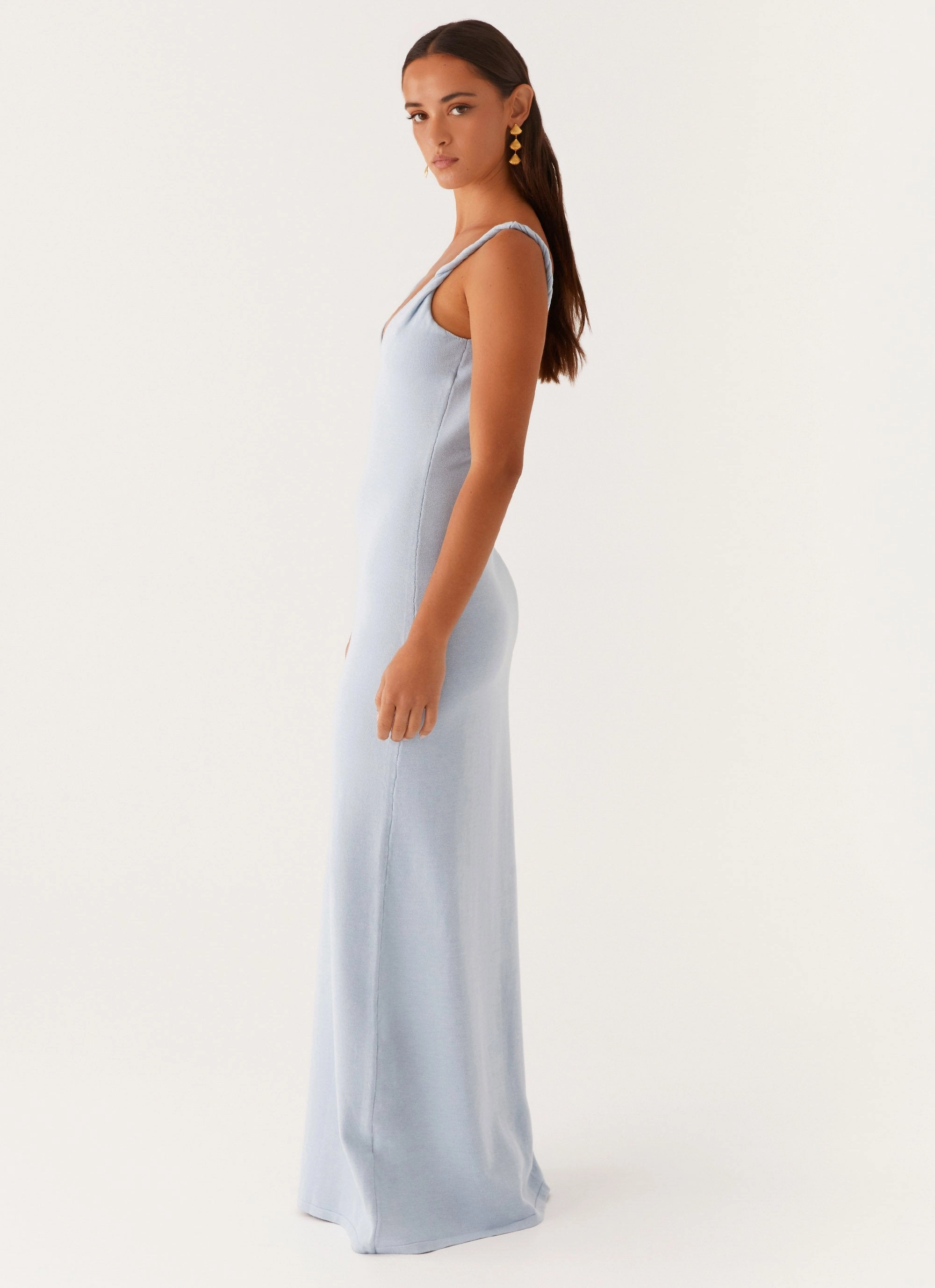 Chic Casual Wear Elegant Tailoring Anastasia Maxi Dress - Blue