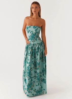 Textured Look Andorra Maxi Dress - Cloud Nine Floral
