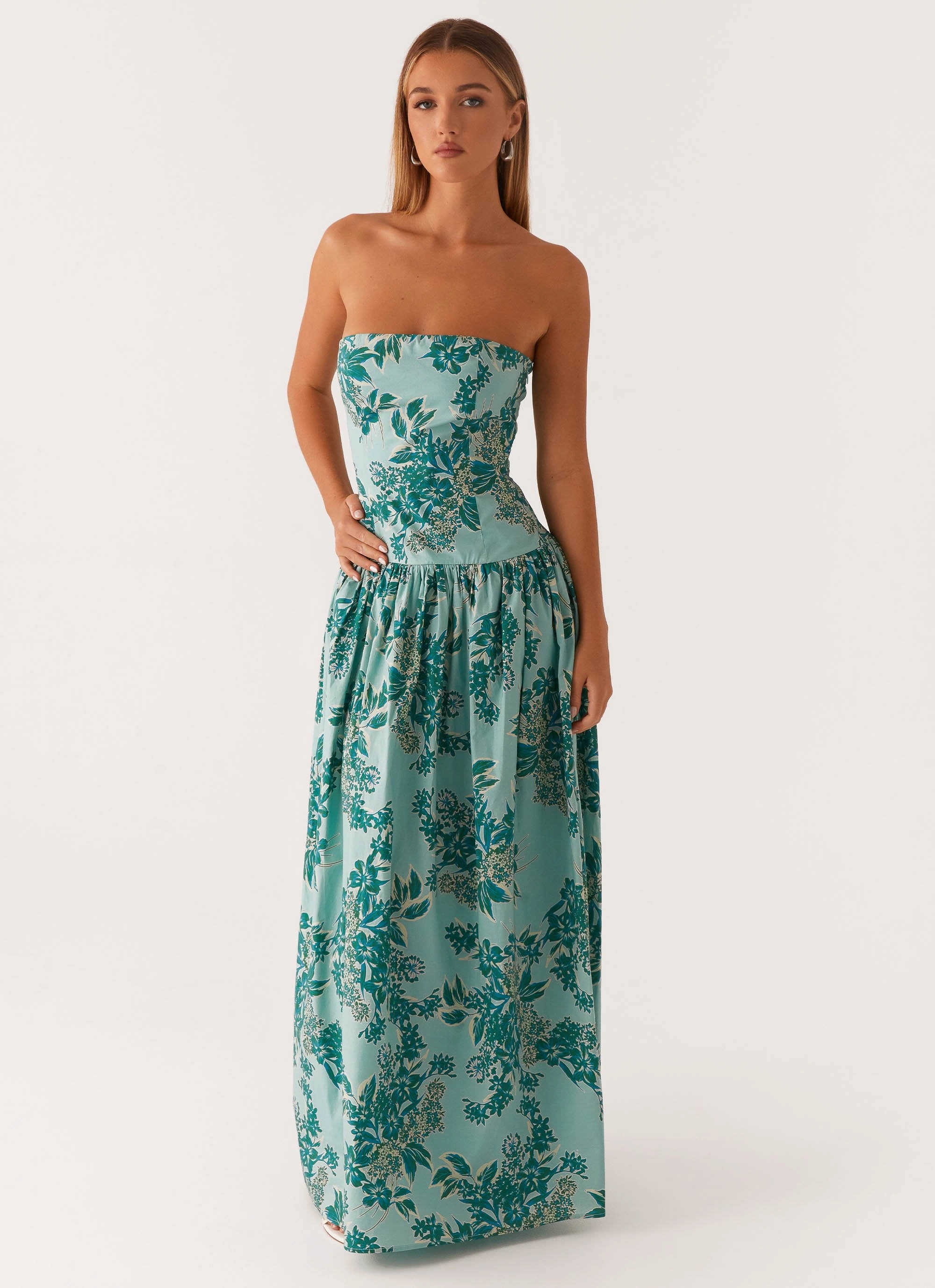 Textured Look Andorra Maxi Dress - Cloud Nine Floral