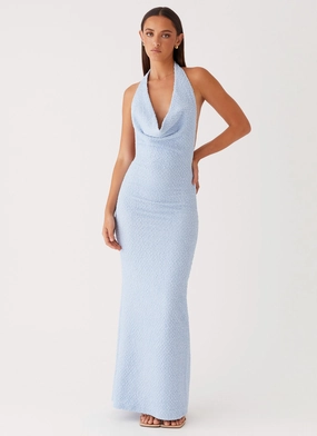 Classic Fit Smooth Feel Anella Maxi Dress - Blue