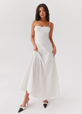 Tailored Piece Angelina Linen Maxi Dress - White