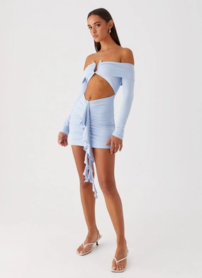 Aniston Mini Dress - Blue Grab Now Pure Fit