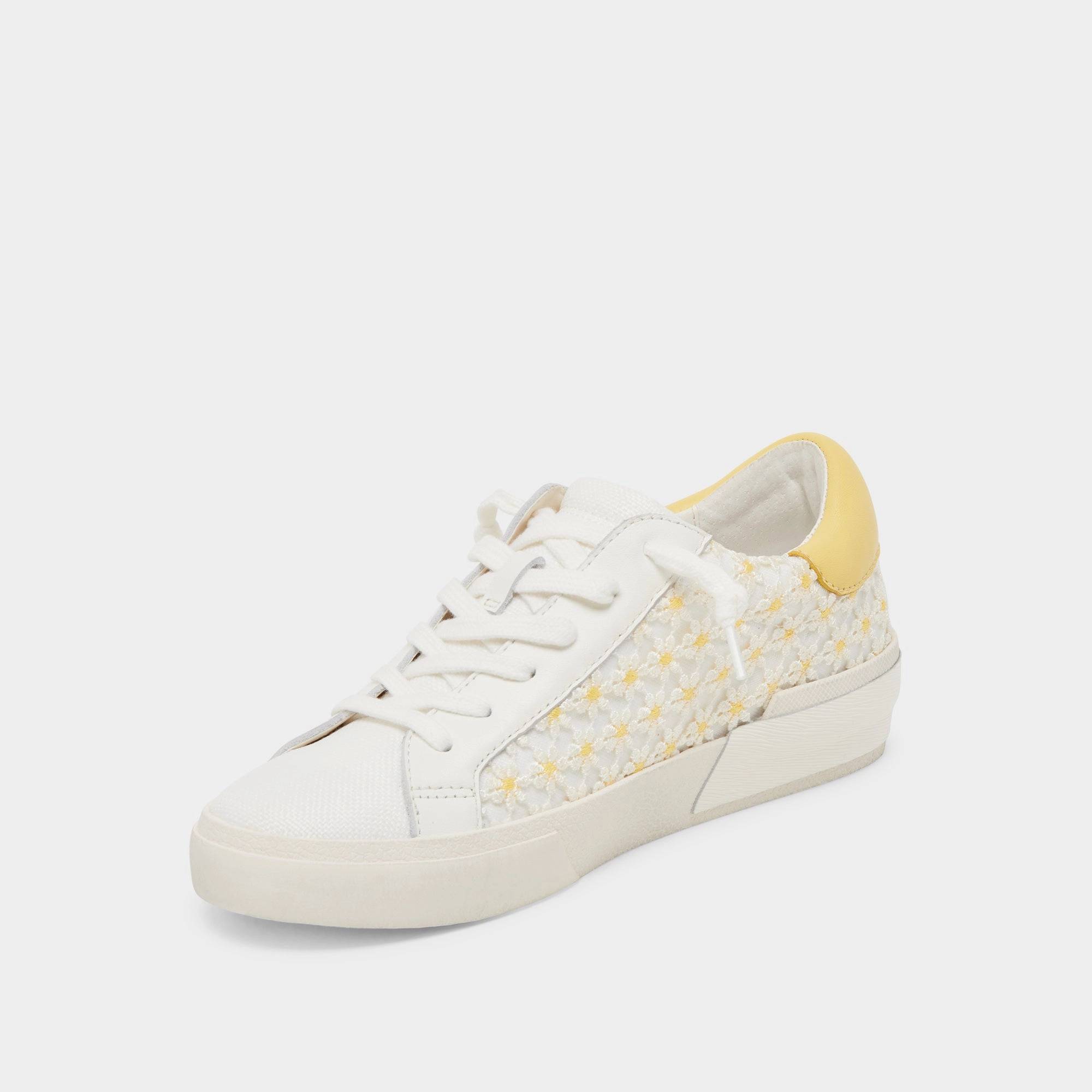 ZINA FLORAL SNEAKERS WHITE YELLOW FLORAL MESH Urban Activity Energy Transfer