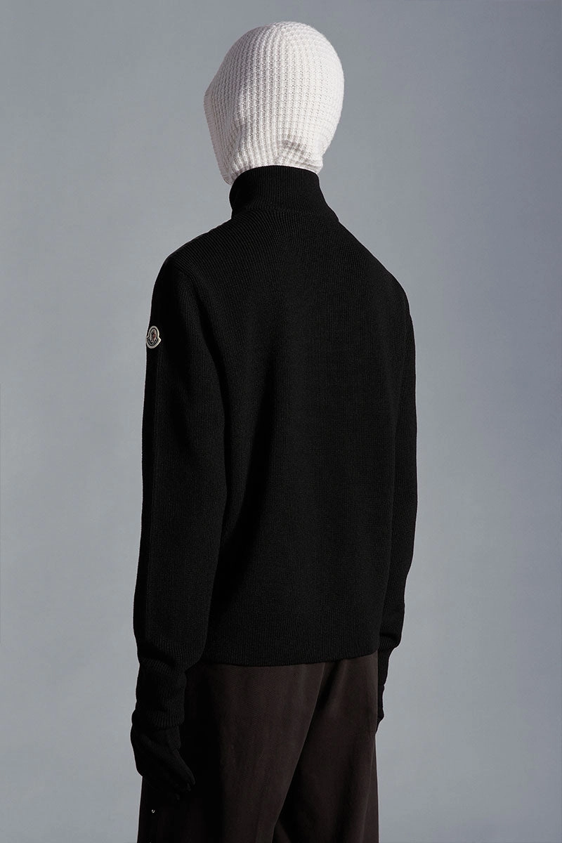 Graphic Padded Wool Cardigan Softshell Construction