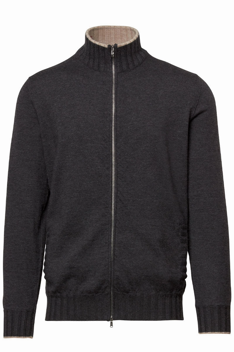 Cozy Touch Cashmere Zip Sweater