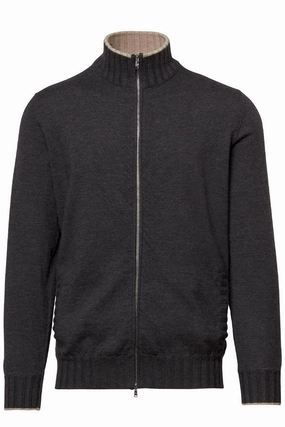 Anti Snag Threadwork Cashmere Zip Sweater