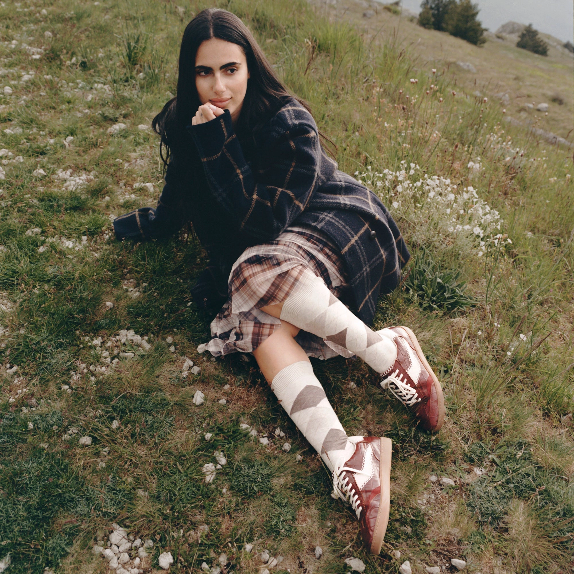 Comfort Shock Moisture control NOTICE STITCH SNEAKERS OXBLOOD CROCO EMBOSSED LEATHER