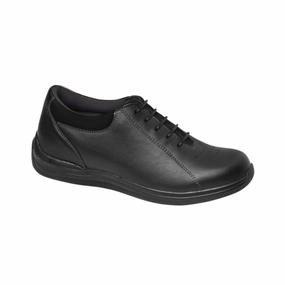 Comfortable Fit Shoes Women's Tulip - Black Leather (Wide Width)