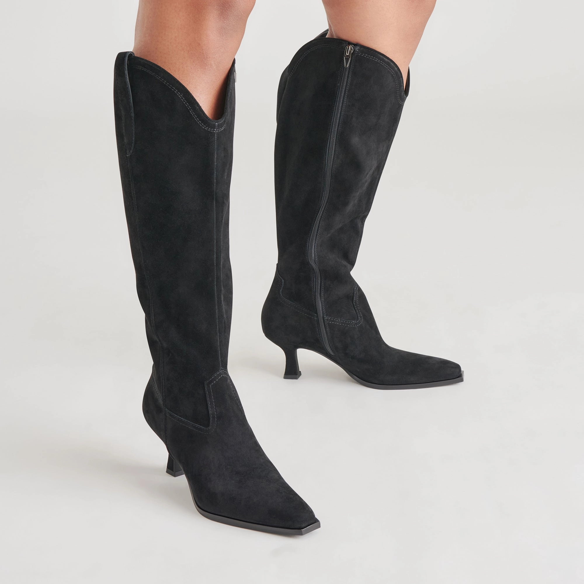 ARIANA BOOTS ONYX SUEDE Seamless Style