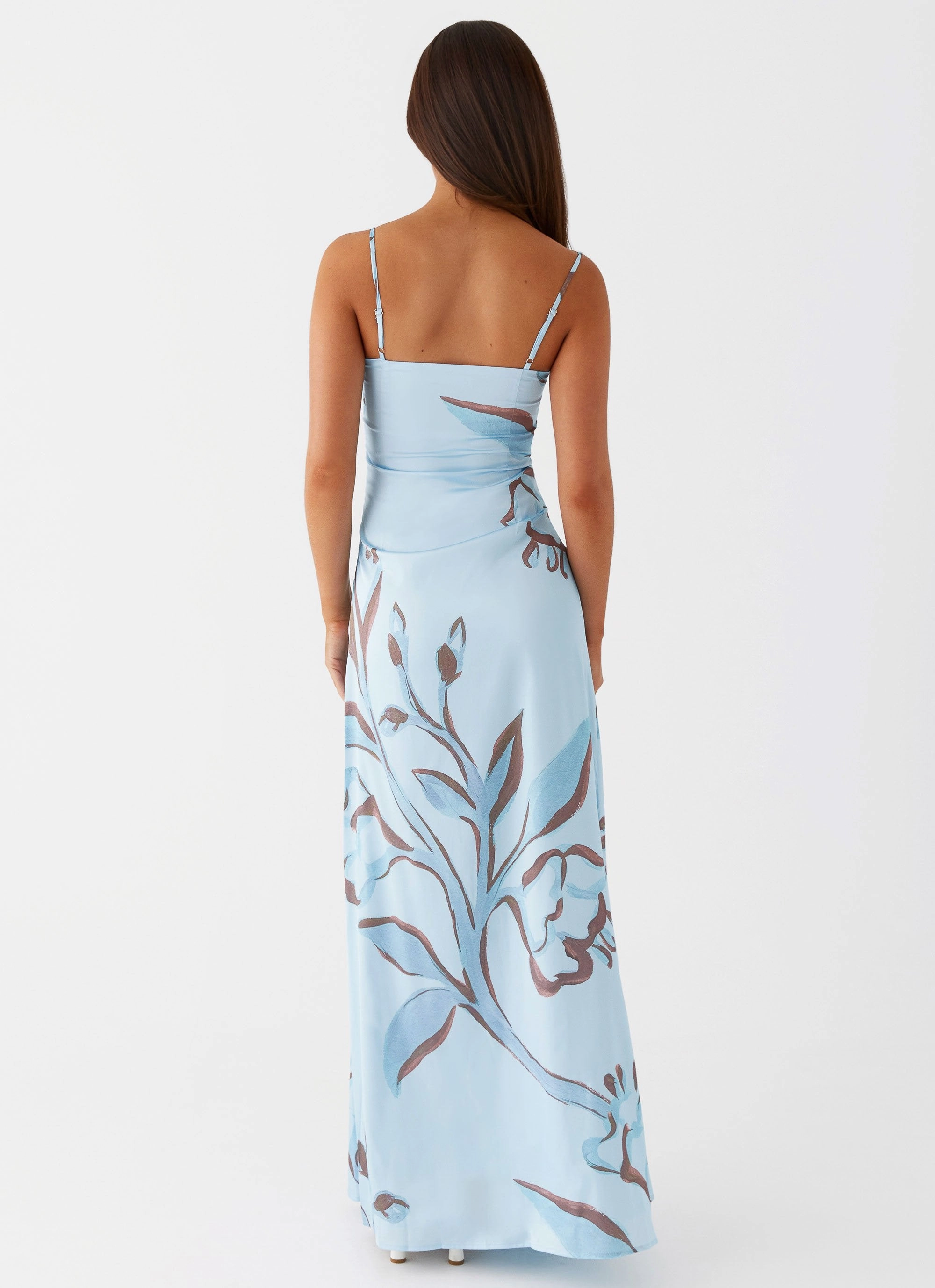 Aster Bloom Maxi Dress - Blue Floral Event Favorite Casual weekend dress