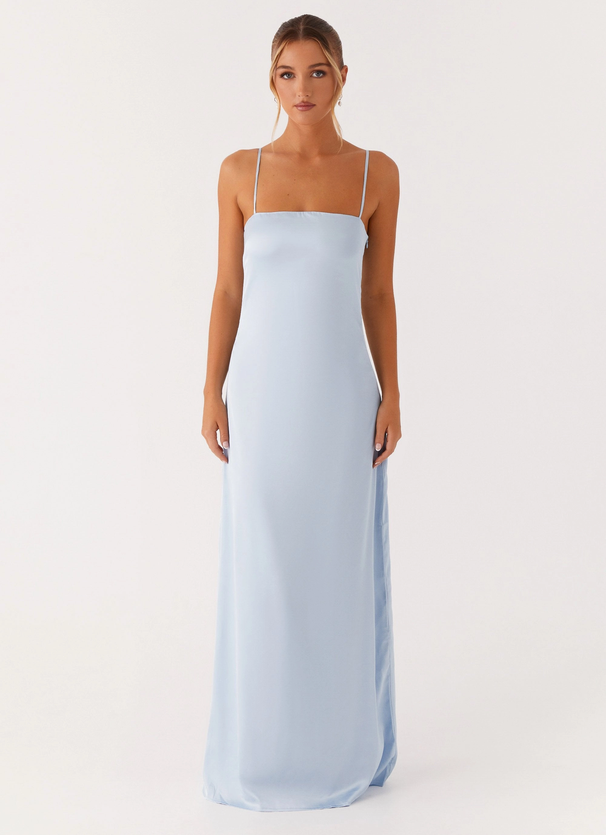Aster Bloom Maxi Dress - Blue A-Line Nature Glow