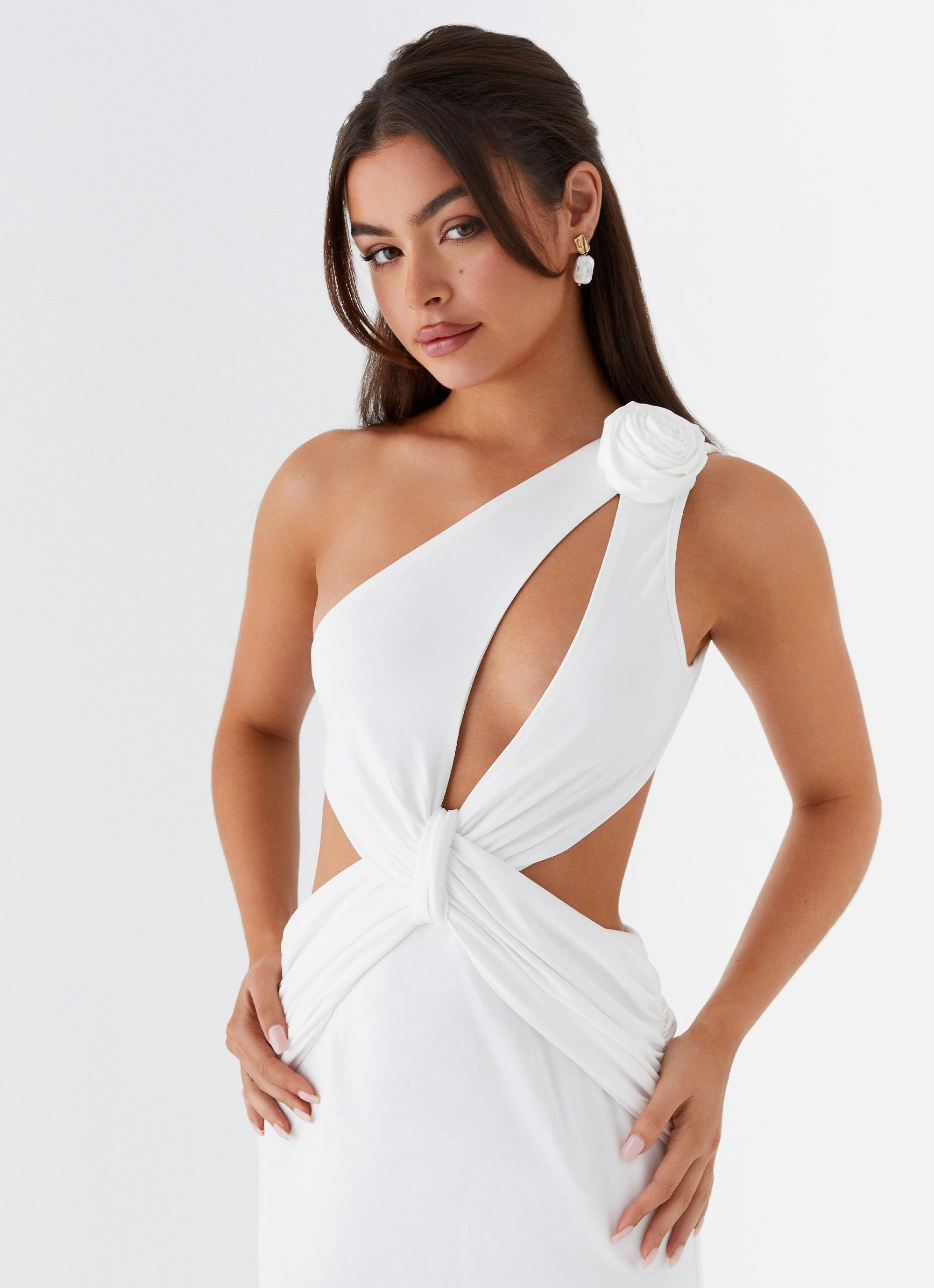 Lovesome Rosa Maxi Dress - White Adjustable-Straps