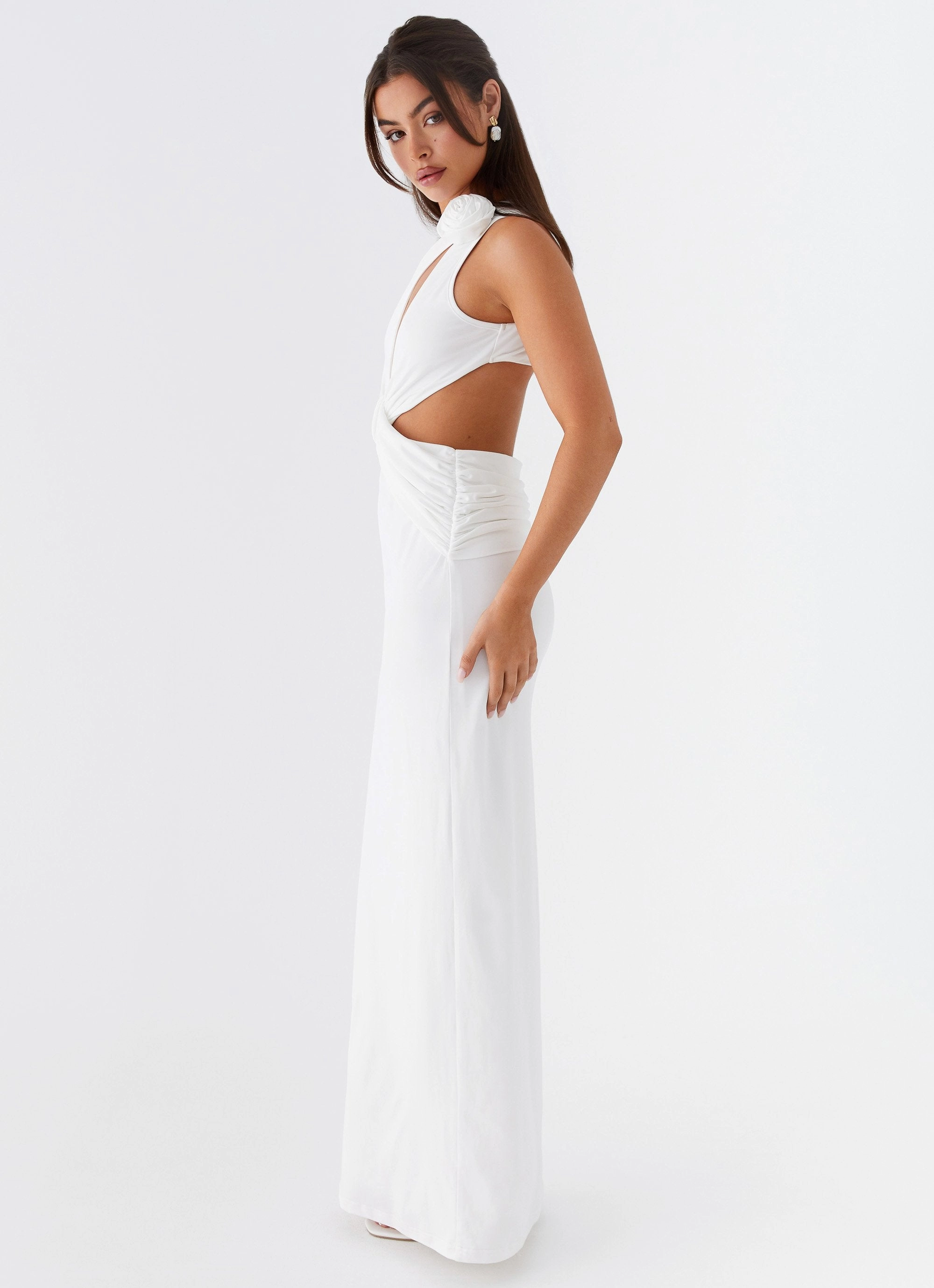 Midnight Mood Smart Design Lovesome Rosa Maxi Dress - White