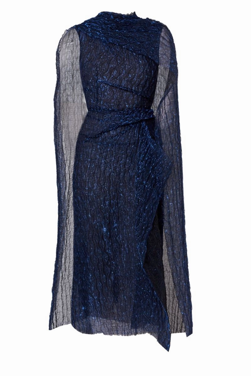 Youthful Mood Casual day-to-night piece Asymmetrical Draped Midi Dress