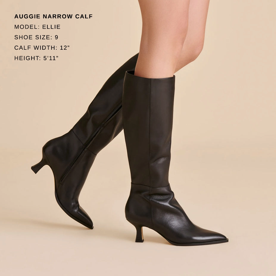 Hope Step AUGGIE NARROW CALF BOOTS BLACK LEATHER