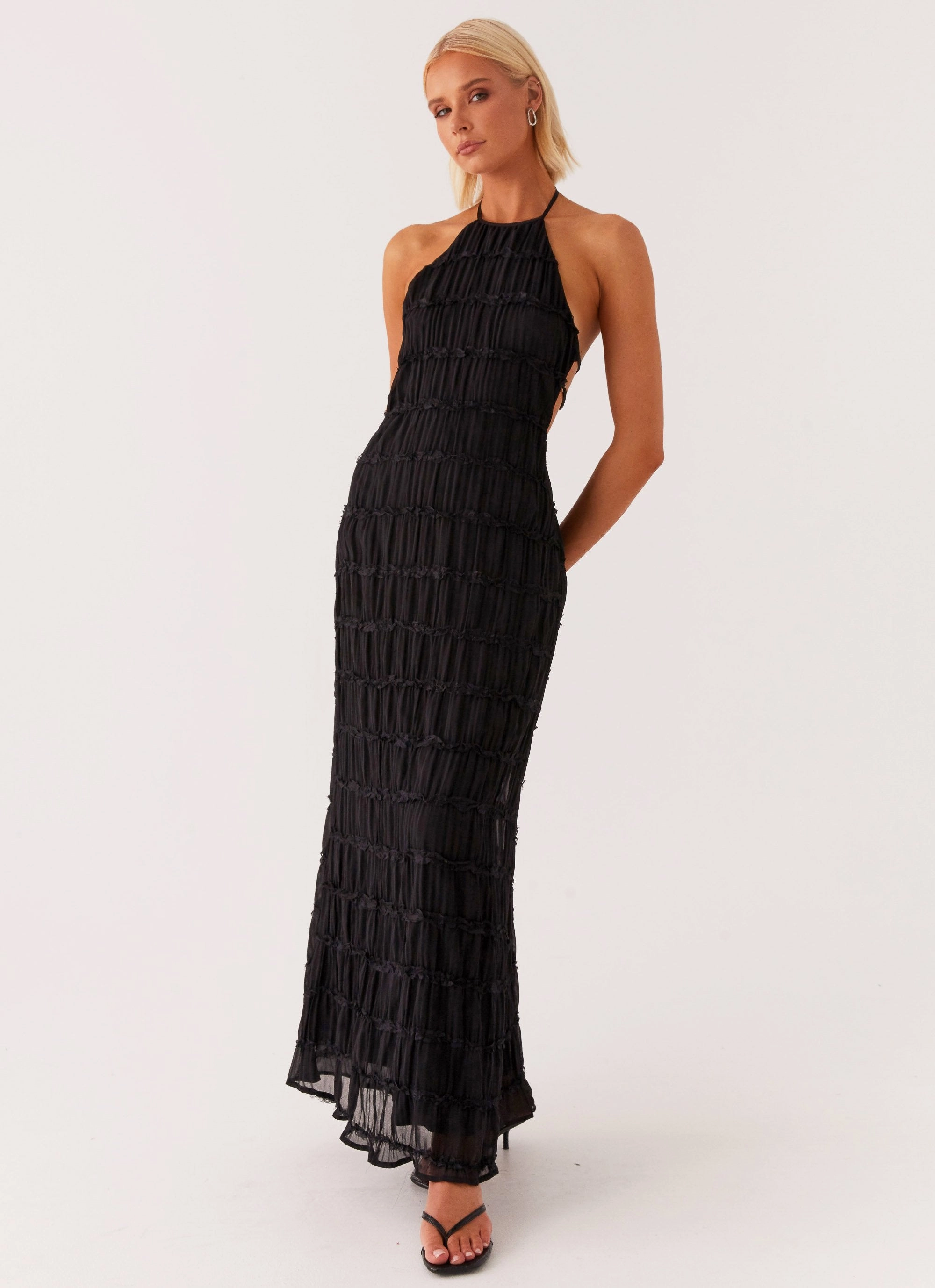 Aullie Maxi Dress - Black Bold Fashion