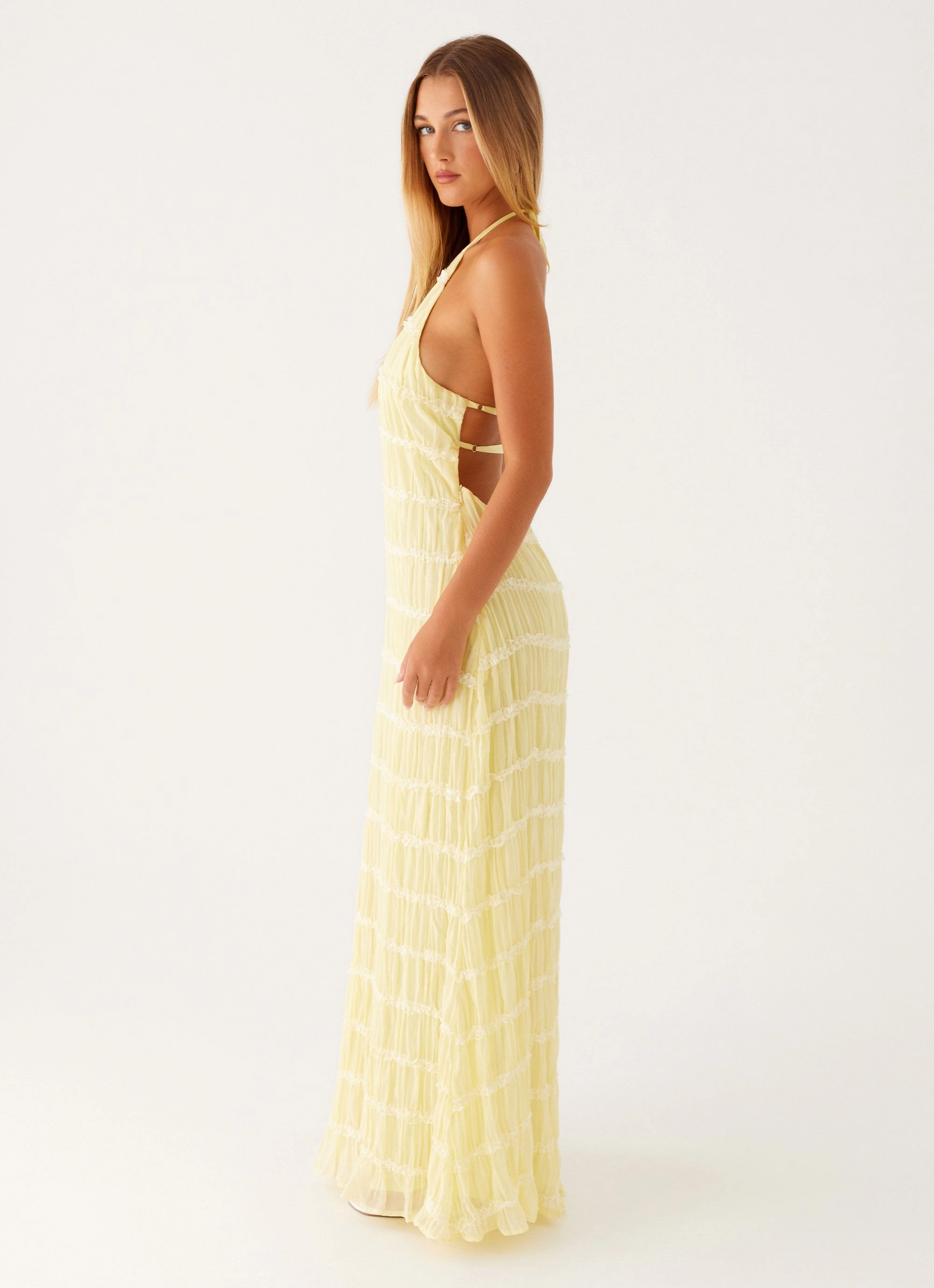 Bold Touch Sophisticated Design Aullie Maxi Dress - Yellow