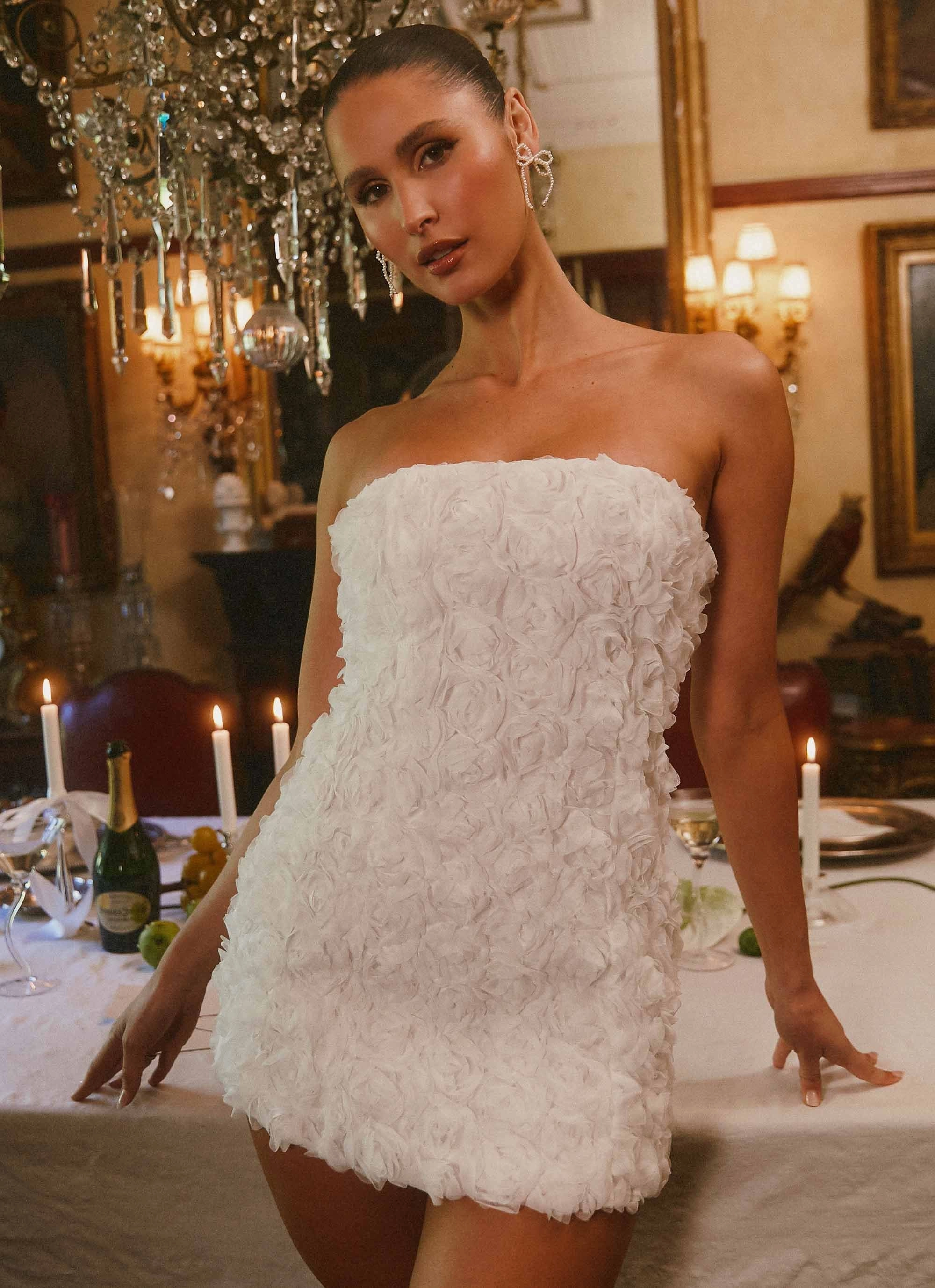 Smooth Shape Travel Staple Ayanna Strapless Mini Dress - White