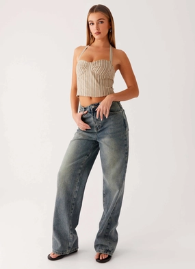 Back Again Straight Leg Denim Jeans - Dirty Wash Modern Vibes Fashion Daily