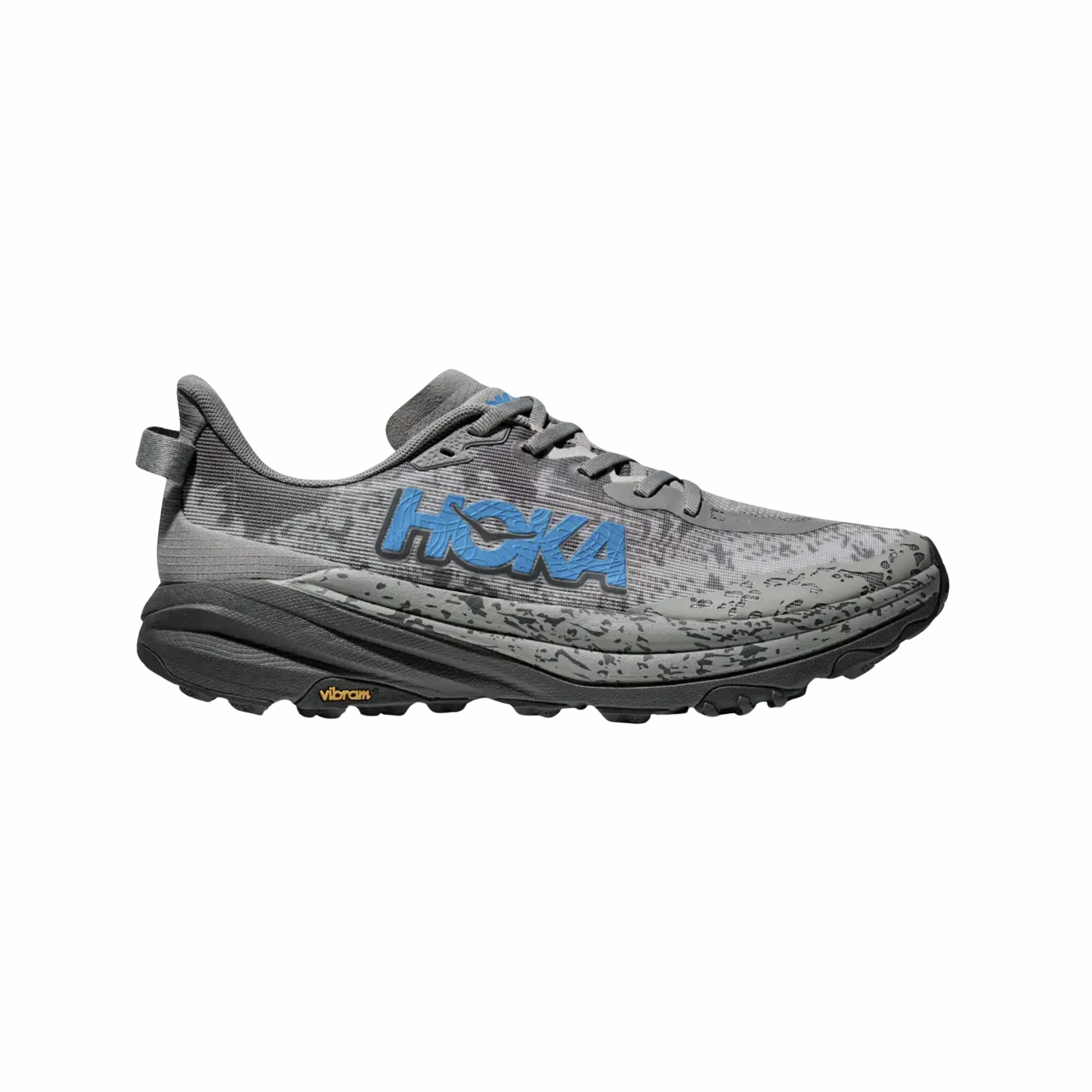 All Day Comfort Mountain Flexibility Men's Speedgoat 6 - Galactic Grey/Hoka Blue (D Width)
