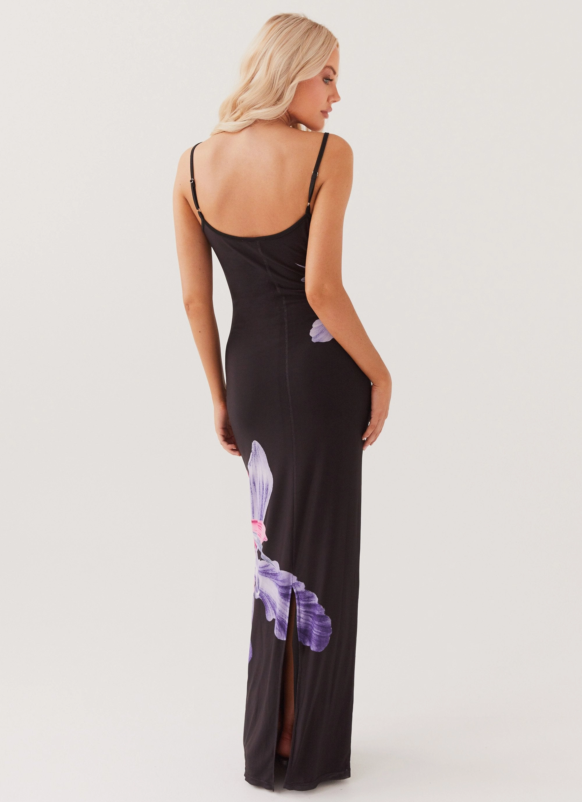 Bad News Mesh Maxi Dress - Black Tulip Year Round Side Tie