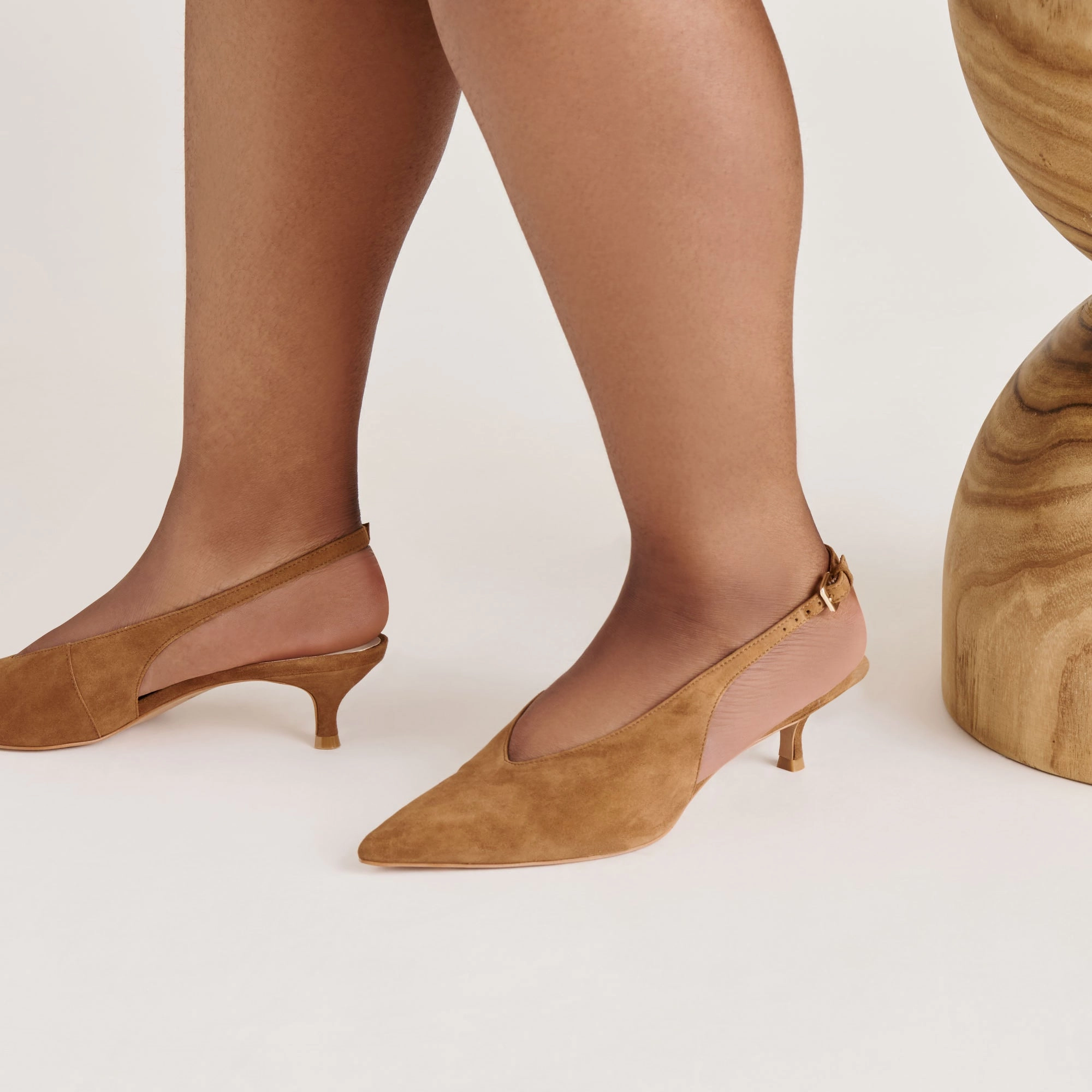 Pointed Heels ALENNA HEELS LT BROWN SUEDE