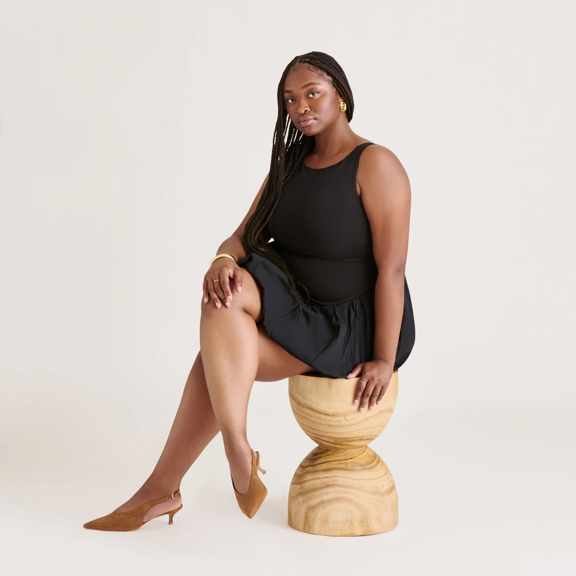 ALENNA HEELS LT BROWN SUEDE Power Heel