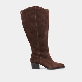 VIRONA H2O EXTRA WIDE CALF BOOTS DK BROWN SUEDE LaceUp