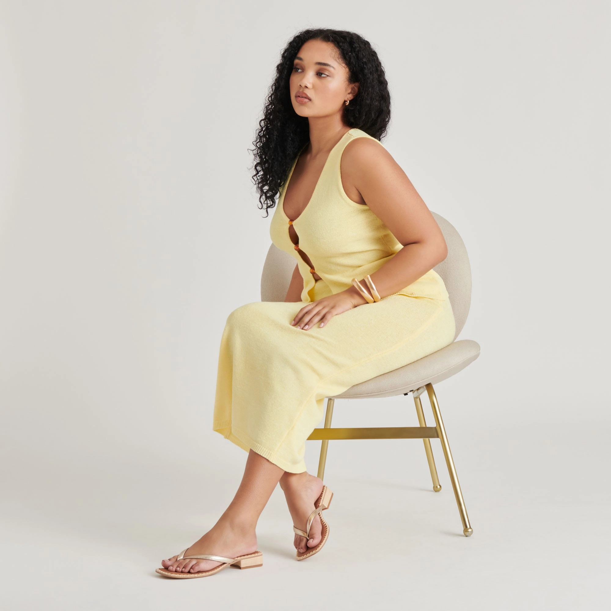 Tokyo Edge Foot Hug BARTY SANDALS GOLD METALLIC LEATHER