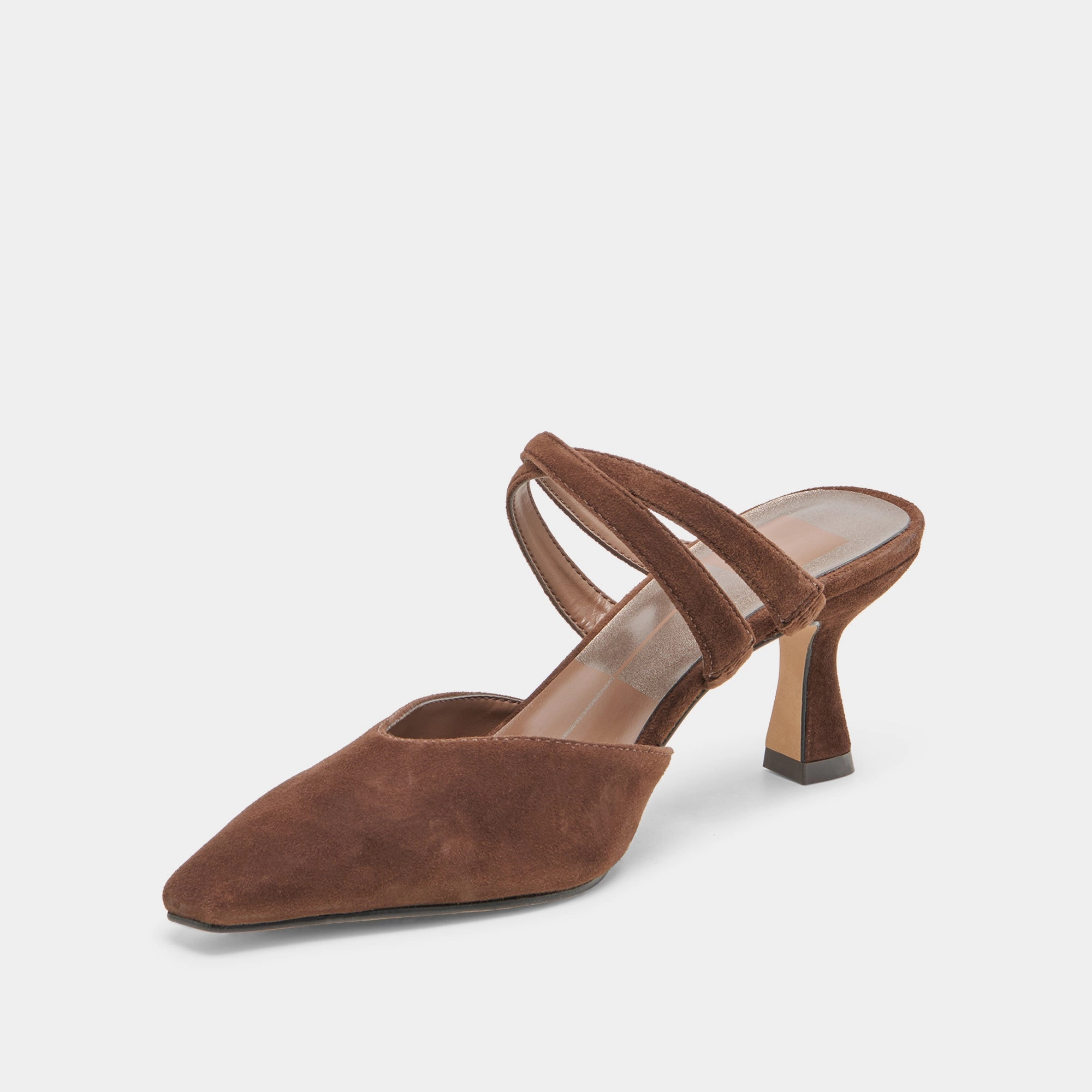 LINORE HEELS DK BROWN SUEDE Signature Pick Paris Glow