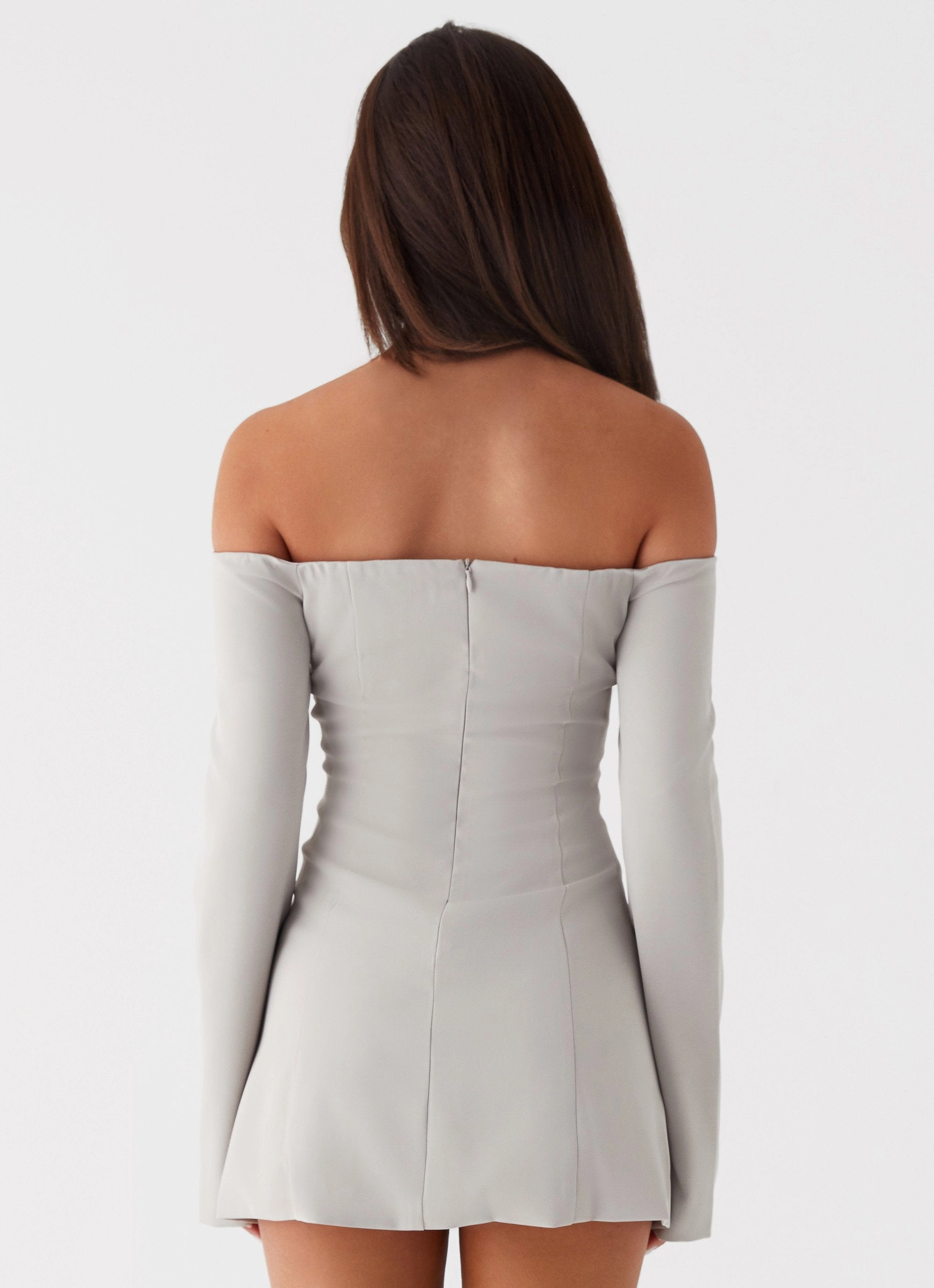 Mom Chic Dominique Blazer Mini Dress - Grey